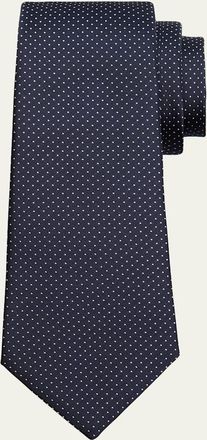 Giorgio Armani Mens Micro-Dot Silk Tie