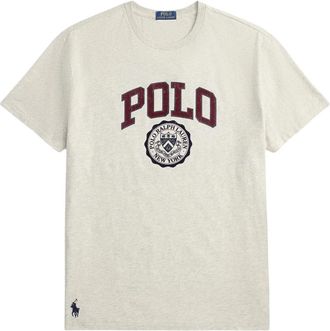 Polo Ralph Lauren Logo Print T-Shirt - Heren - T-shirts - Grijs - L - Katoen - Tops