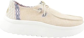 Hey Dude Wendy Peak Chambray - Dames - Veterschoenen - Beige - 41 EU - Schoenen