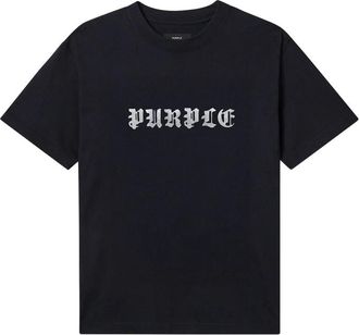 Purple Logo-print T-shirt