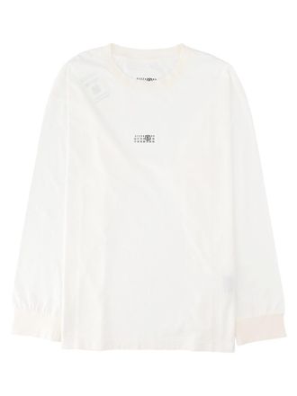Maison Margiela Long-Sleeve Cotton Logo Top