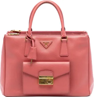 Prada Pre-owned Prada Saffiano Lux Galleria Double Zip Front Pocket Satchel Ladies UYJPE0SO40O31T0H