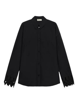 Blumarine patch-pocket shirt - women - Polyester/Cotton - 44 - Black