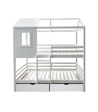 Muemue Litera + 2 Cajones Madera Blanco 90x190/90x190cm