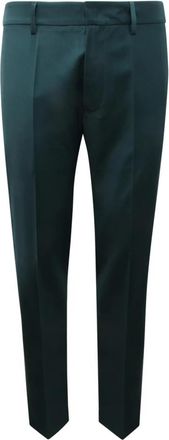 Patrizia Pepe Wollen broek Teal Green - Heren - Chinos - Groen - S - Wol - Broeken