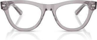 Ray-Ban 52mm Cat Eye Optical Glasses in Grey at Nordstrom
