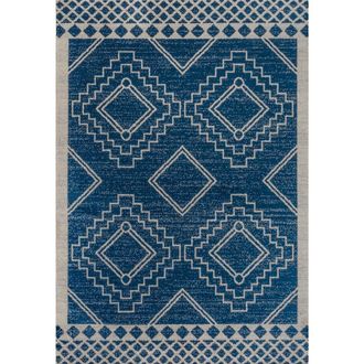 Jonathan Y Designs Amir Moroccan Beni Souk Area Rug in Navy/ivory at Nordstrom, Size 5Ft 0In X 8Ft 0In