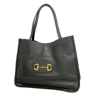 Gucci Black Leather Tote Bag (Pre-Owned)