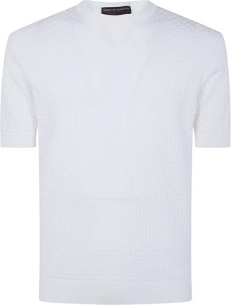 FILIPPO DE LAURENTIIS Round-neck Truien - Heren - Ronde hals truien - Wit - 2XL - Truien & Vesten