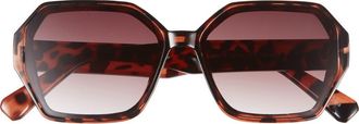 Vince Camuto 58mm Gradient Geometric Sunglasses in Tortoise at Nordstrom Rack