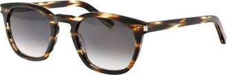 Saint Laurent Unisex Sunglasses Sl28 Havana-Grey Acetate Havana-Havana-Grey Havana/havana/grey