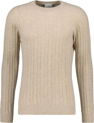 Profuomo Ronde hals gebreid - Heren - Ronde hals truien - Beige - M - Truien & Vesten