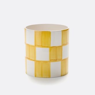 La Redoute Interieurs Bloempot met dambord, in keramiek &Oslash;14 cm, Ario