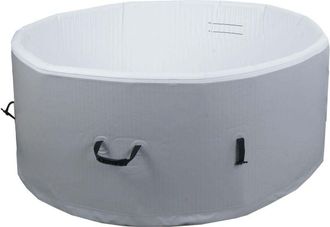 Hhg [nunca Usado] Torbellino Hhg-358, Piscina De Recambio 4 Personas, Interior/exterior Hinchable Tejido Punto De Gota, Redonda &Oslash;150cm Gris-blanco