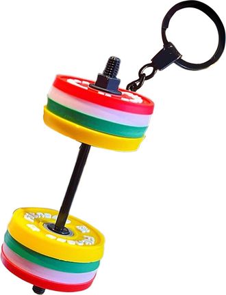 Generic Barbell Keychain - Detachable Fun Dumbbell Key Ring - Decorative Backpack Charm,for Women, Bag Backpack Purse Wallet, Motivation Decoration