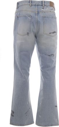 Represent Mens Jeans Painted Coastal Blue Cotton