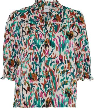 Ichi Blouse - Dames - Blouses - Veelkleurig - L - Overhemden