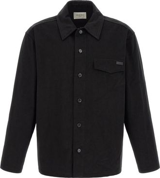 Saint Laurent Black Relaxed Solid Overshirt