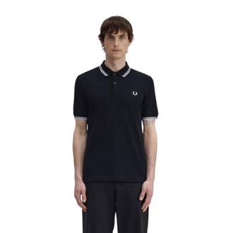 Fred Perry Heren Twin Tip Poloshirt (Zwart)