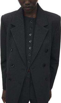 Mango Double Breasted Suit Blazer in Grey at Nordstrom Rack, Size Xx-Small