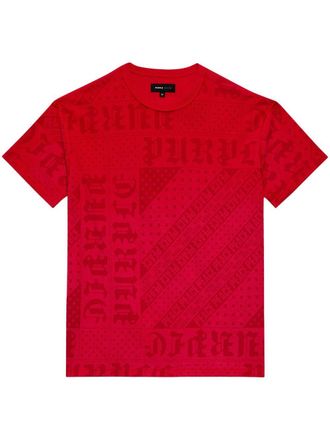 Purple T-shirt con stampa - Rosso