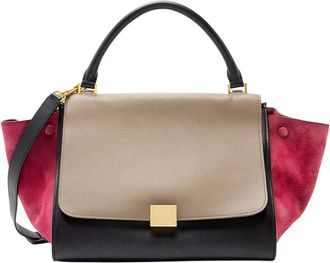 Celine Celine Tricolor Calfskin Medium Trapeze Bag (Authentic Pre-Loved)