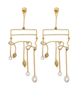 Aurélie Bidermann Sirocco freshwater pearl-embellished earrings - Gold