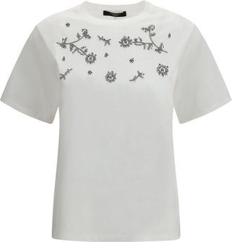 Max Mara Witte Katoenen T-shirt