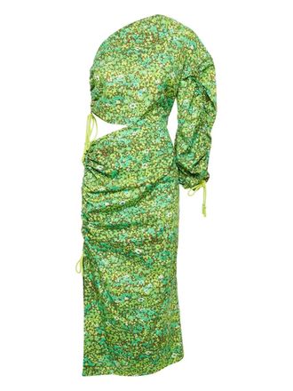 Alemais Phyllis asymmetric midi dress - Green