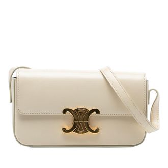 Celine Pre-owned Celine Shiny Calfskin Triomphe Claude Shoulder Bag Ladies LNFTP0P28K8FJP8B