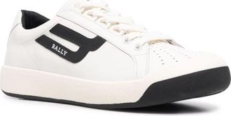 Bally Ladies White Two-tone Low-top Sneakers, Brand Size 35.5 ( US Size 5 )