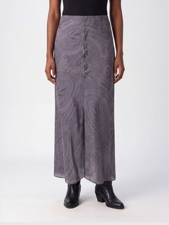 Etro High-Waisted Paisley Print Silk-Blend Midi Pencil Skirt