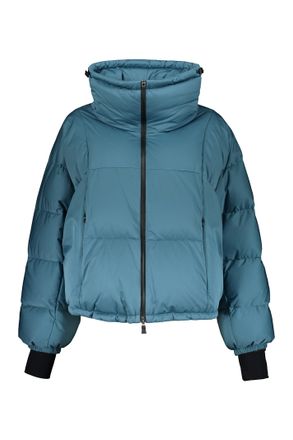 Herno Blue Down Jacket With Elegant Hood