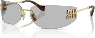 Miu Miu Aube Zonnebril - Dames - Zonnebrillen - Geel - ONE Size - Accessoires