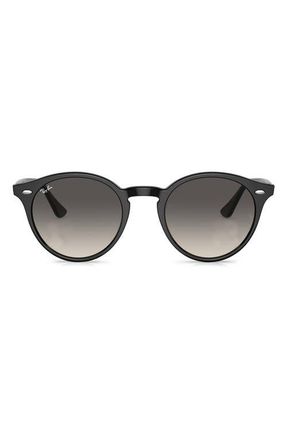 Ray-Ban Highstreet 51mm Round Sunglasses in Black at Nordstrom