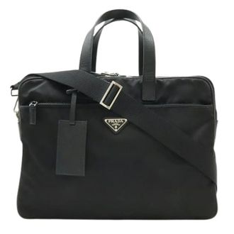Prada Pre-owned Handbags, female, Black, Size: ONE SIZE Pre-owned Nylon Briefcase