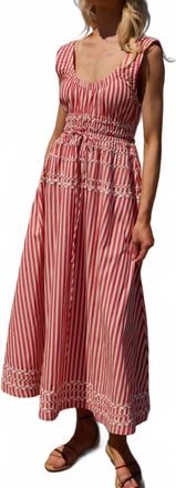Oliphant Harper Dress In Red Sconset