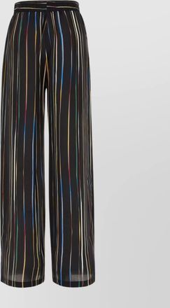 Paul Smith silk trousers stripes elastic waistband