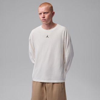 Nike Jordan Mens Jordan Flight Heavyweight Long-Sleeve Top in White | IF1829-133