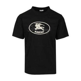 Burberry Knight Stamp Cotton T-shirt - male - Burberry - T-Shirts - Black - S - Tops