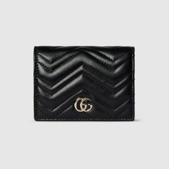 Gucci GG Marmont Card Case Wallet, Black, Leather