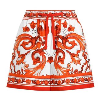 Dolce & Gabbana Korte Broeken, Dames, Oranje, S, Short Shorts