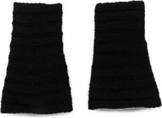 Lisa Yang Zarie Ribbed-knit Fingerless Gloves