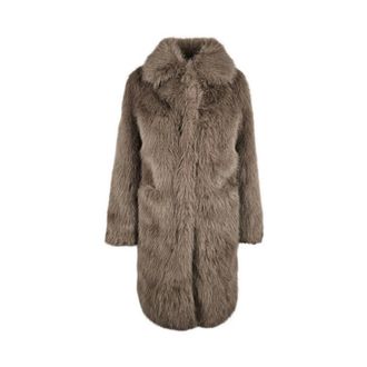 Bomboogie Parkas, female, Brown, Size: S Long Coat in Long-Haired Faux Fur