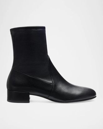 Stuart Weitzman 25mm Bacari Stretch Leather Ankle Boots