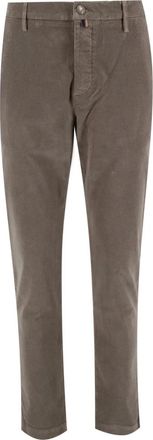 Jacob Cohen Broeken, Heren, Grijs, W42, Katoen, Klassieke Straight Fit Broek