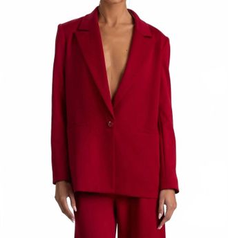 Alice & Olivia Denny Blazer In Red