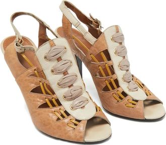 Givenchy Pumps in pelle con cinturino posteriore - Marrone