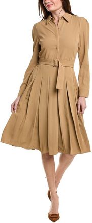 English Factory Pleated Collared Midi Dress
