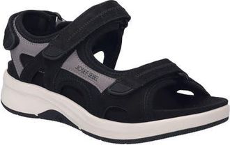 Josef Seibel Estelle 02 Platform Wedge Sandal in Black Gray at Nordstrom, Size 10-10.5Us